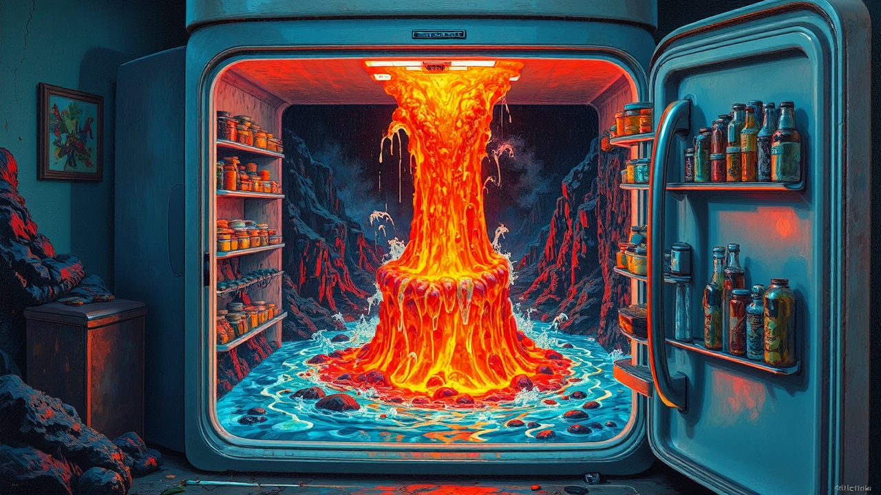 A surrealist painting of