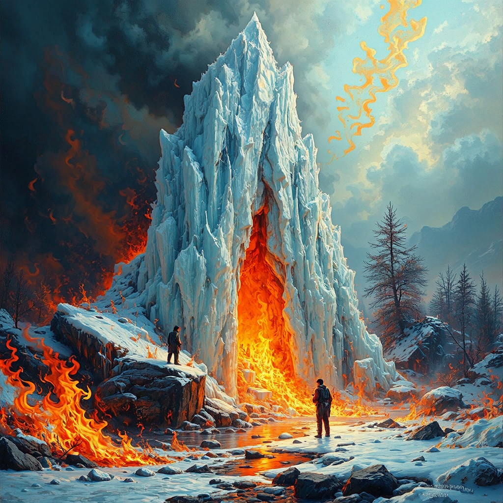 Ice and flames in