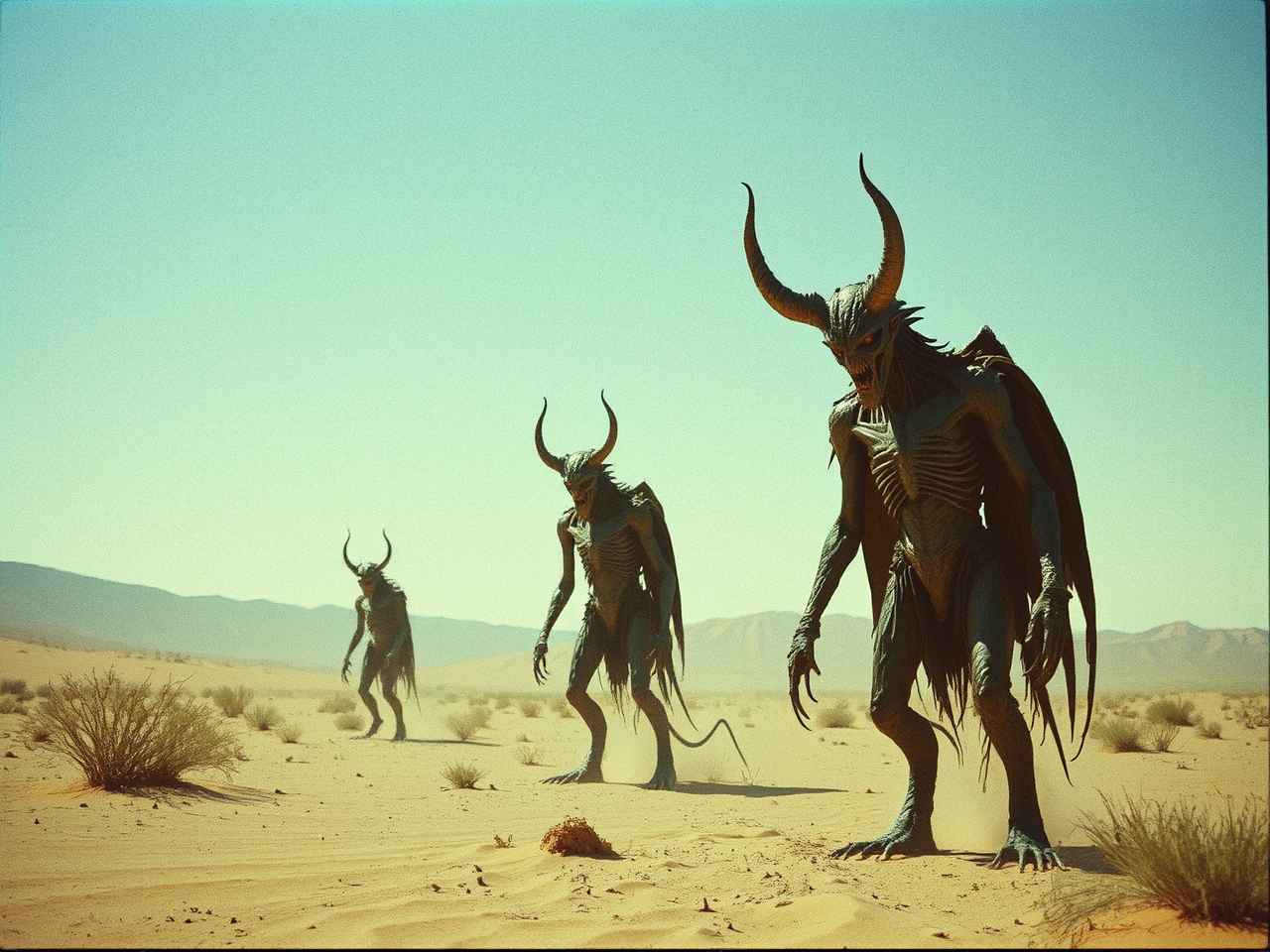 Demonic creatures in a