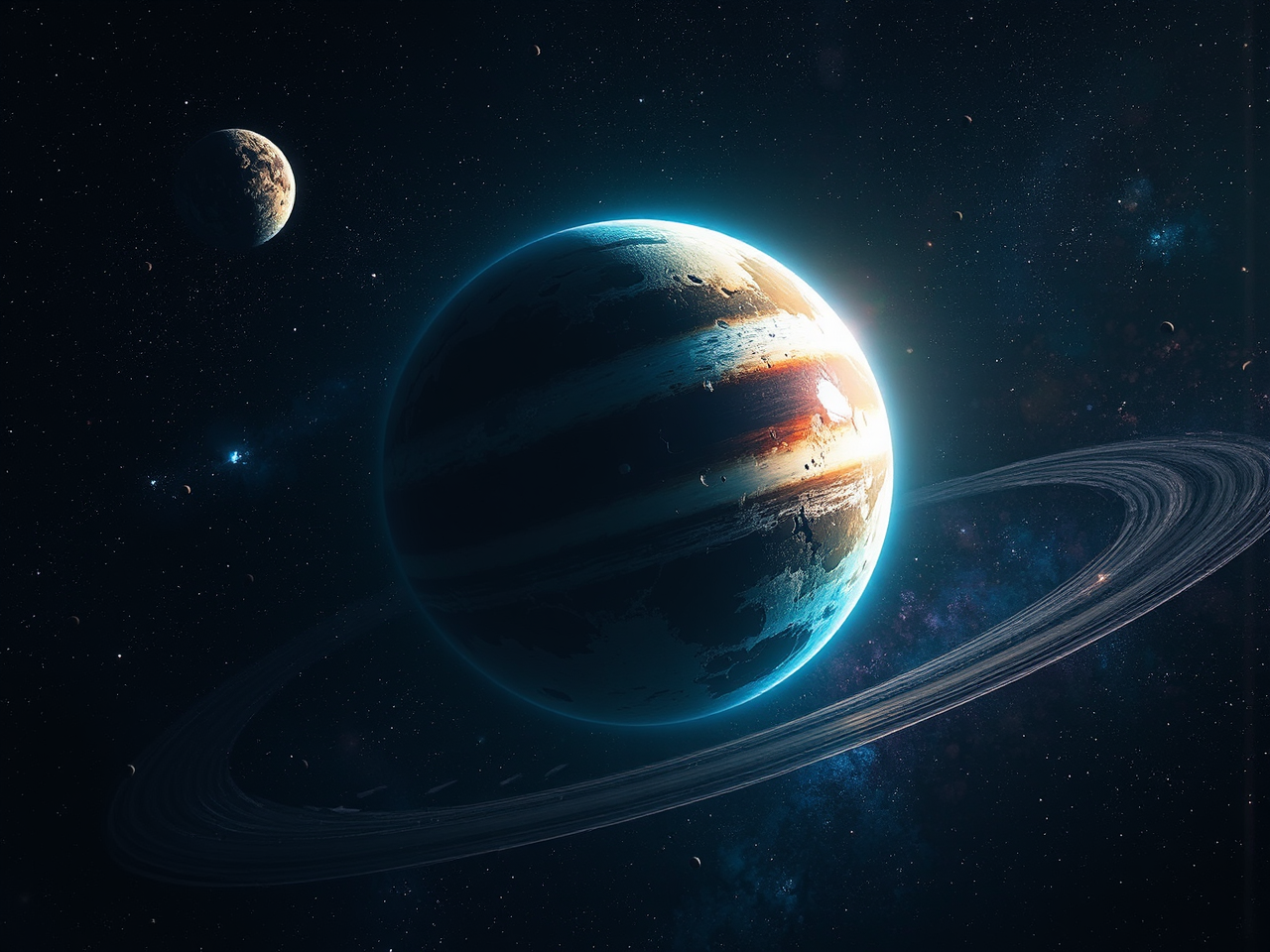 A planet orbiting in