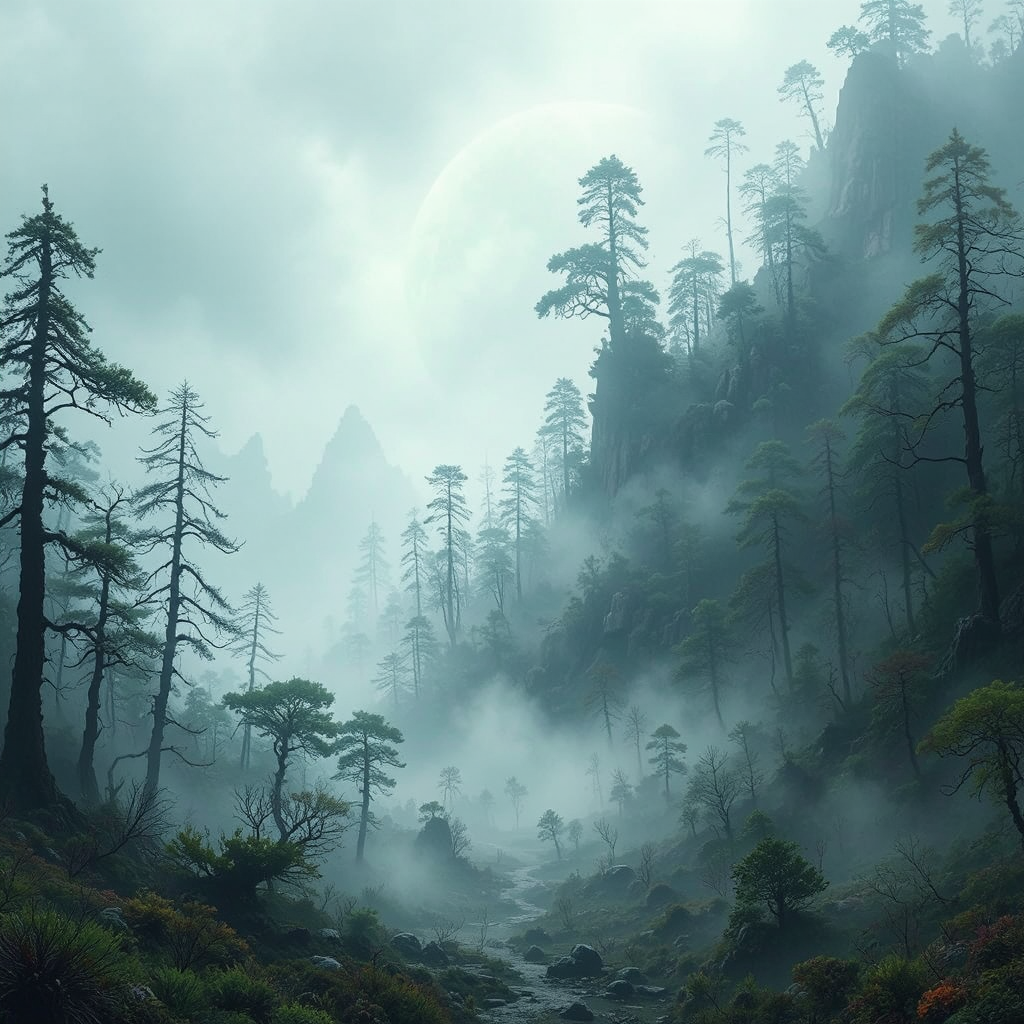 Alien planet with dense