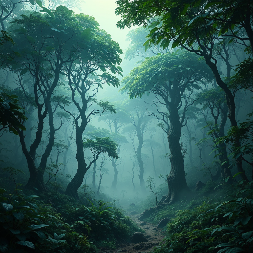 Alien planet with dense,