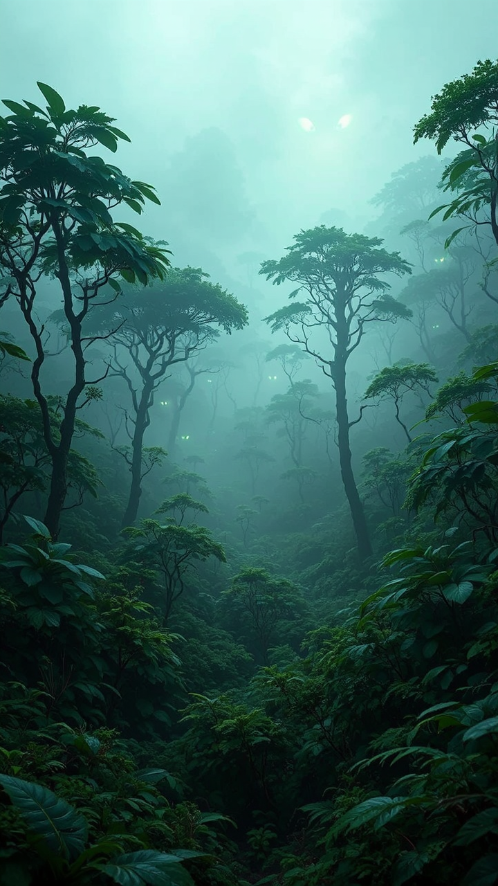 Alien planet with dense,