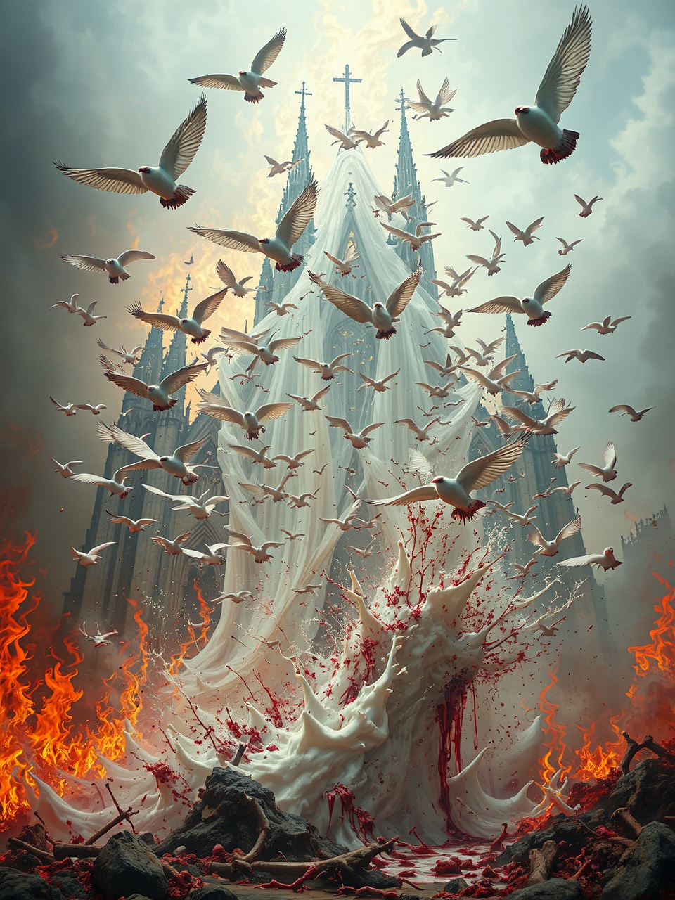 Breathtaking painting of birds