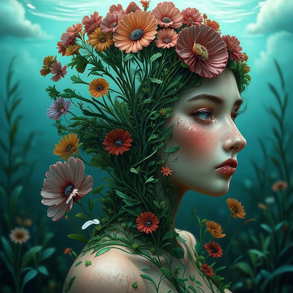 A large stone statue.