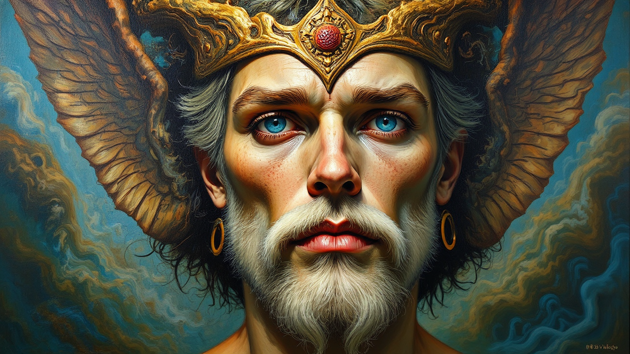 Woman with serene and