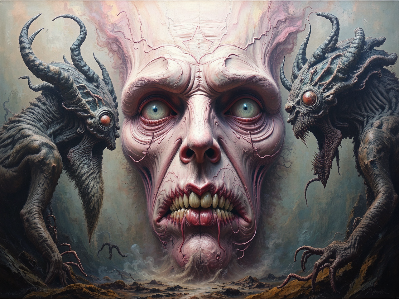 Hyperrealistic painting of fantastical