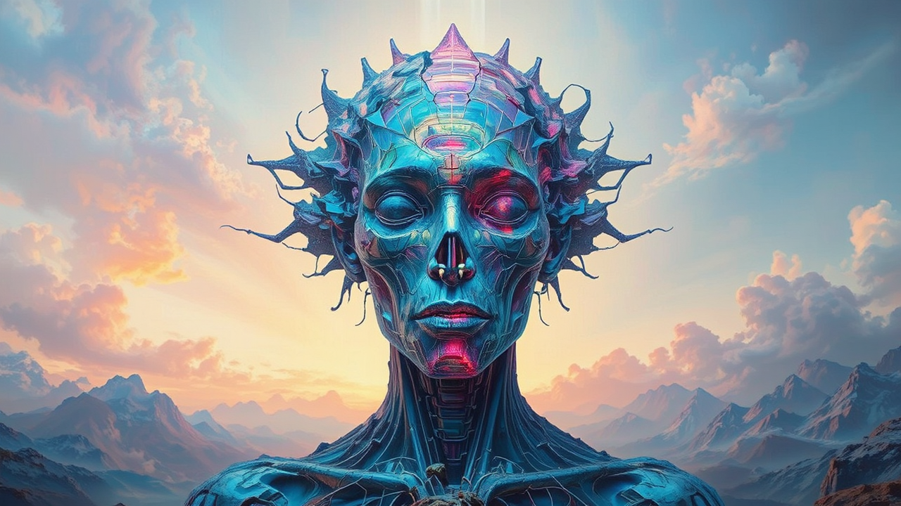 Acrylic painting of photorealistic