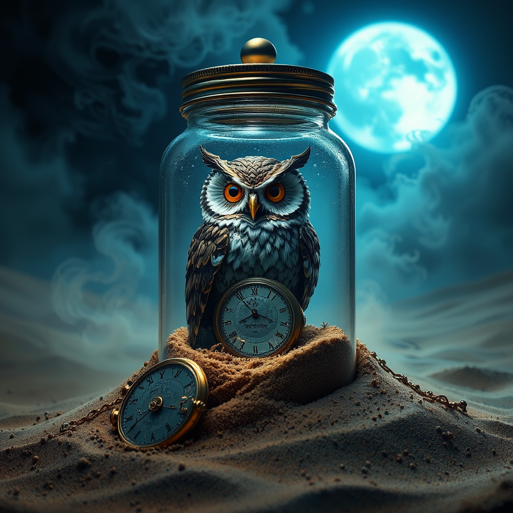 Steampunk owl in a