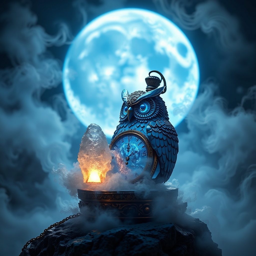 Steampunk owl with Himalayan