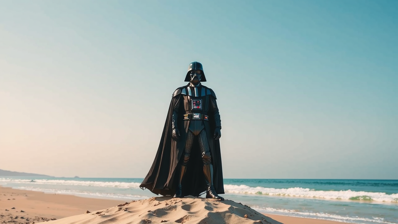Darth Vader on sandy