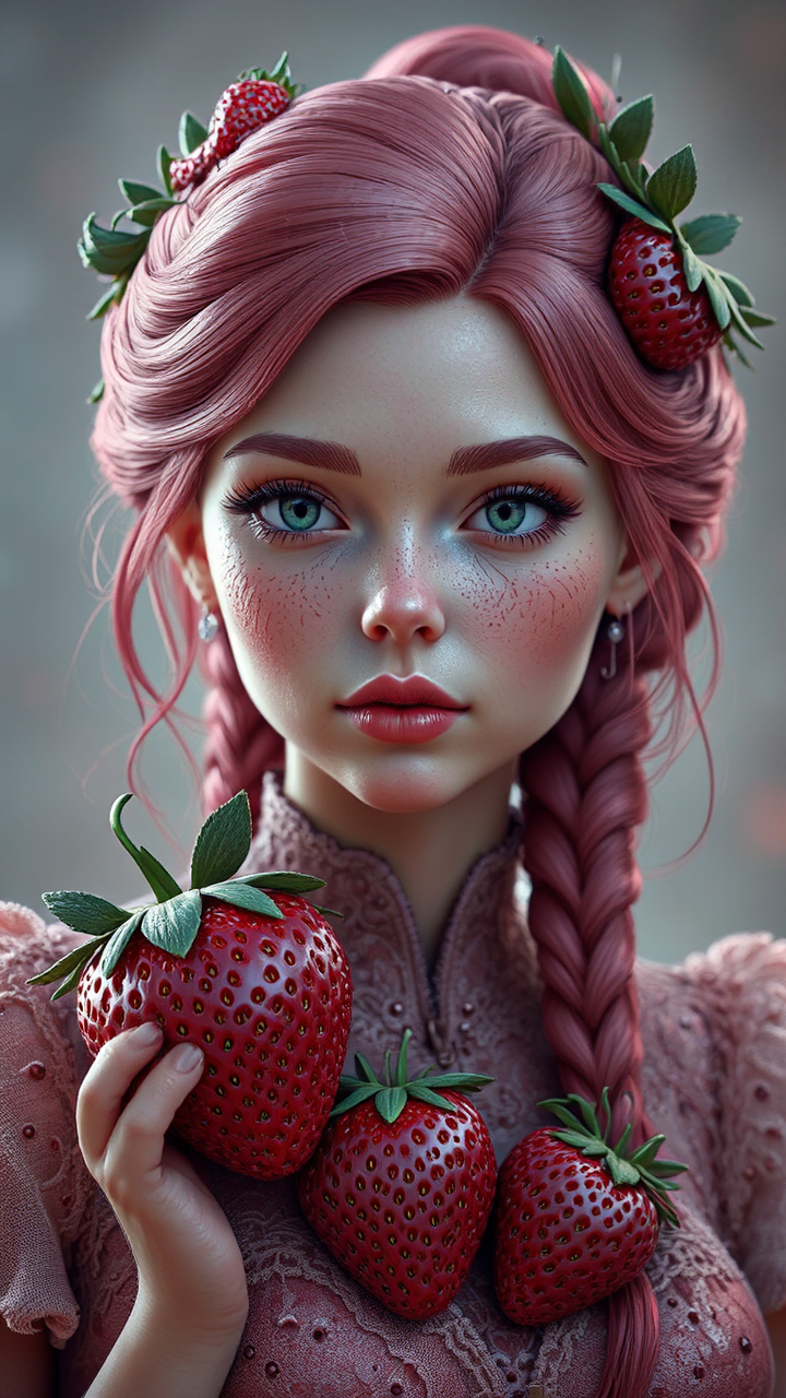 Strawberry with Elizabeth Olsen's