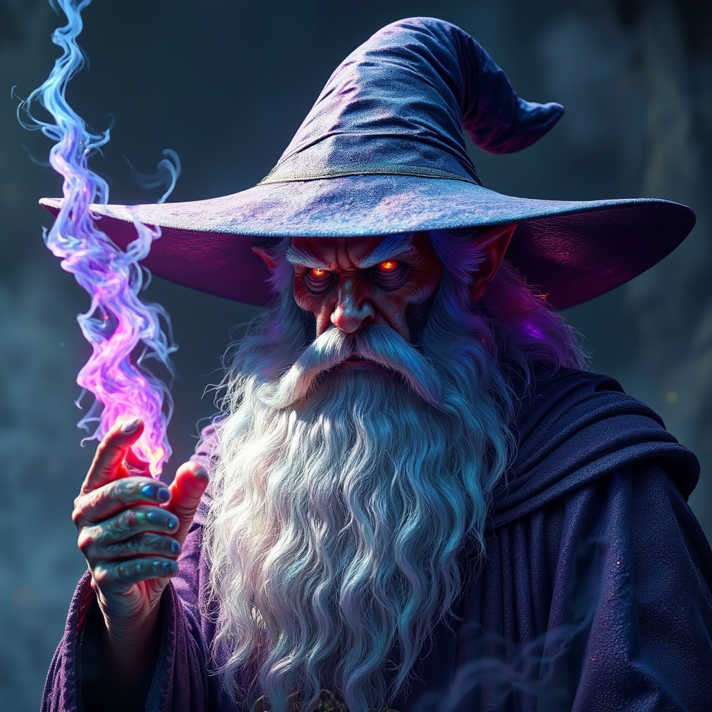 A fantasy wizard in