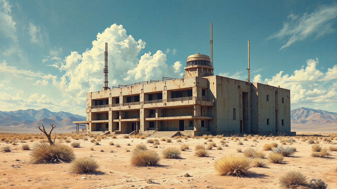 Abandoned brutalist government science