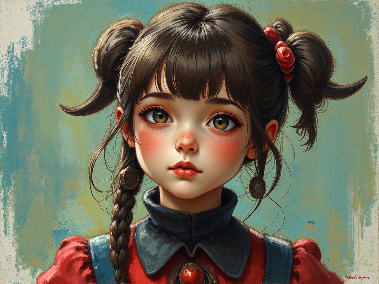 Highly detailed portrait painting