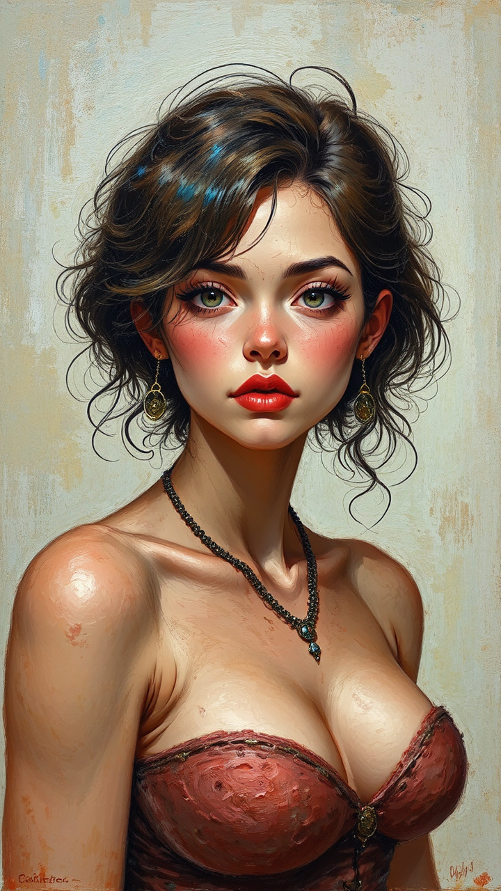 Highly detailed portrait painting