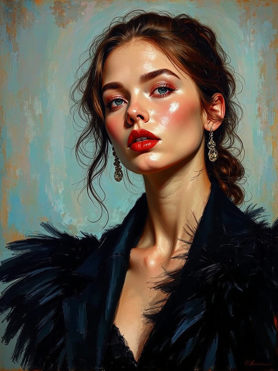 A realistic female fashion