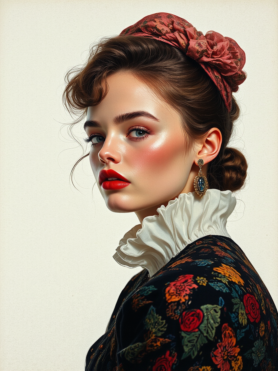 A synthwave fashion portrait