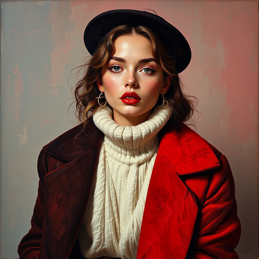 Highly detailed streetwear portrait