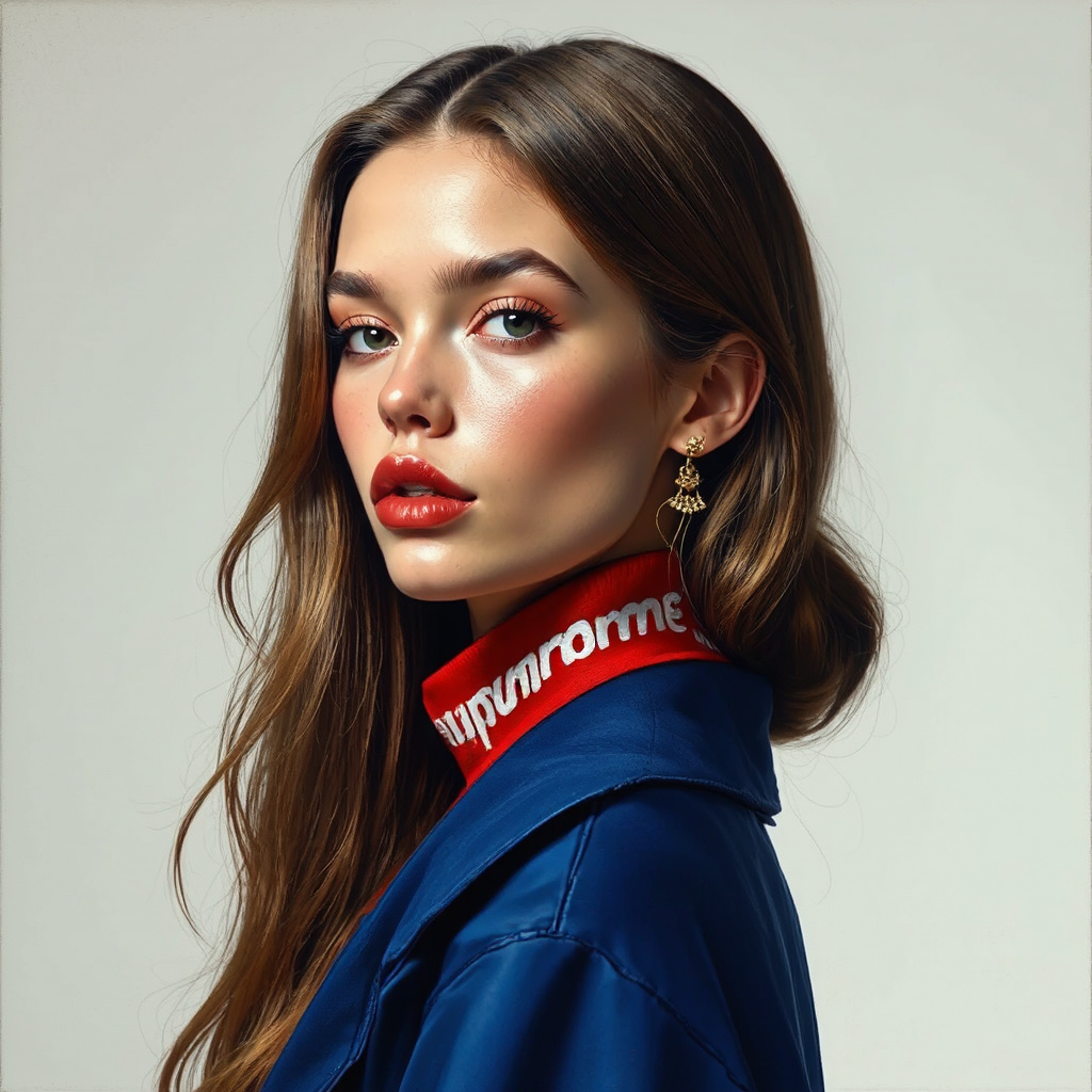 Highly detailed streetwear portrait