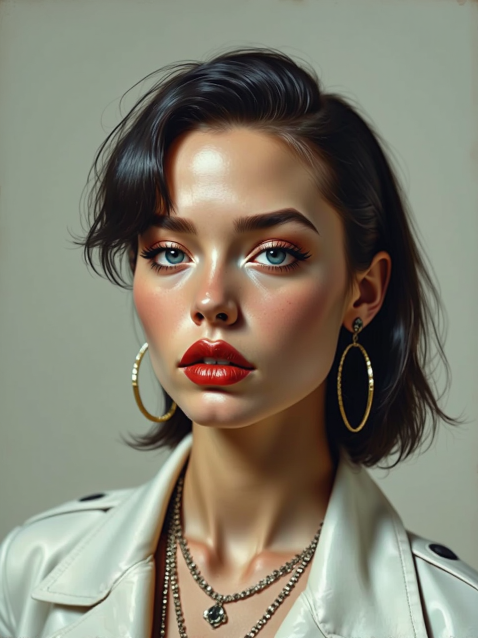 Highly detailed streetwear portrait