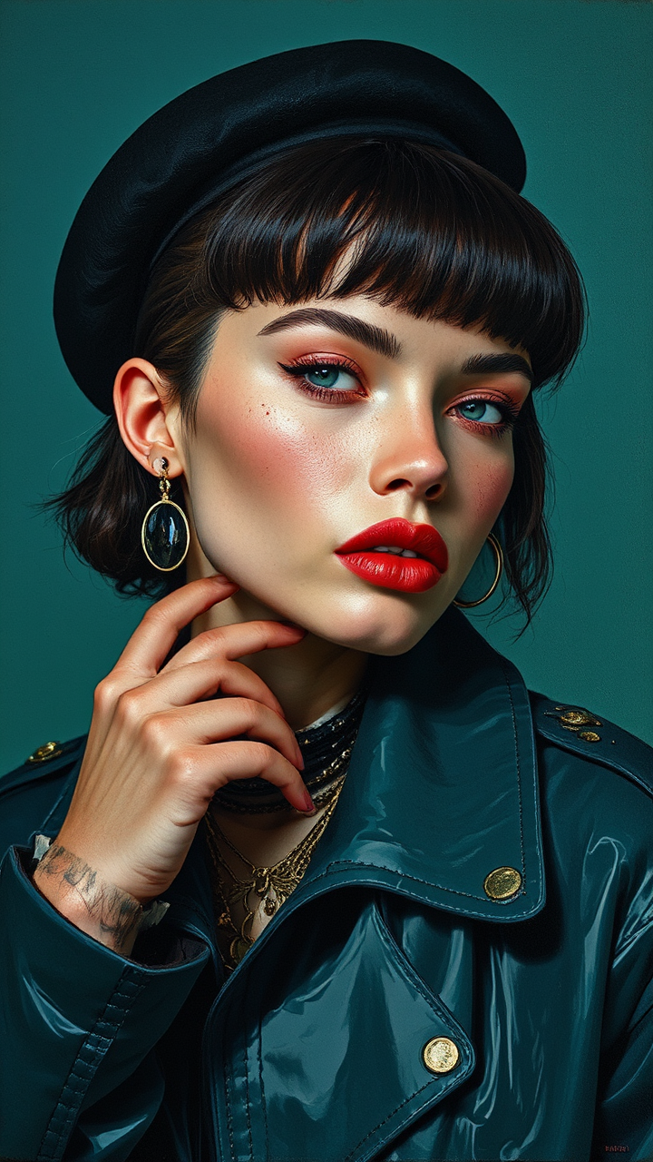 Modern streetwear full-length portrait.