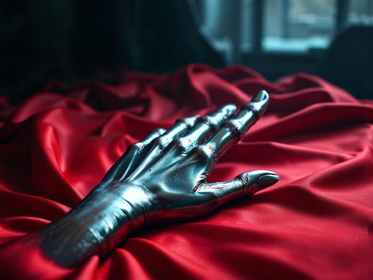 A person's finger lies