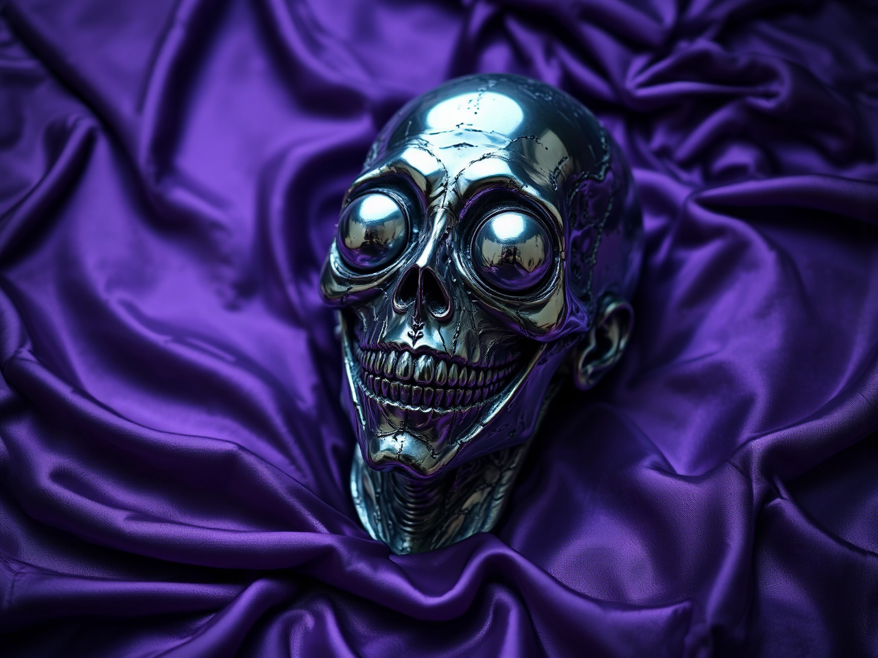 A smiling head sculpture