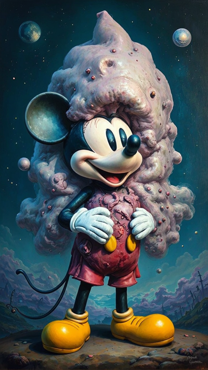 Oil on canvas Mickey
