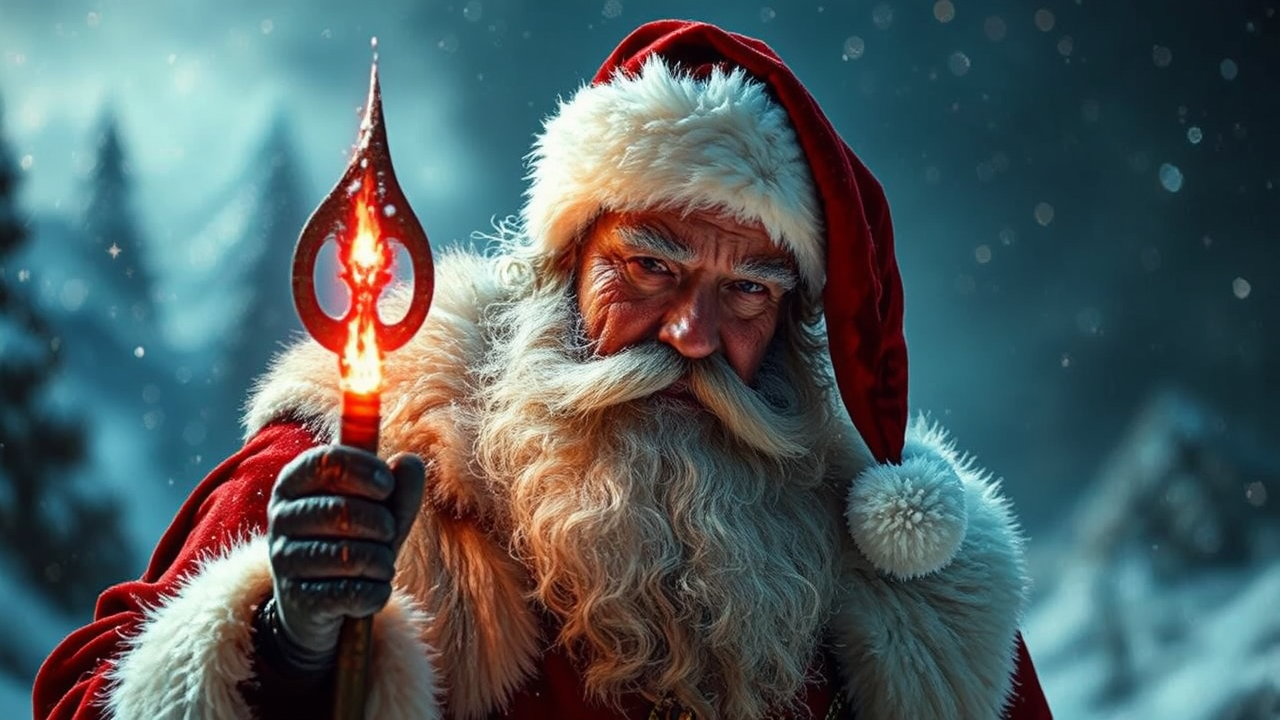 Santa Claus dressed as