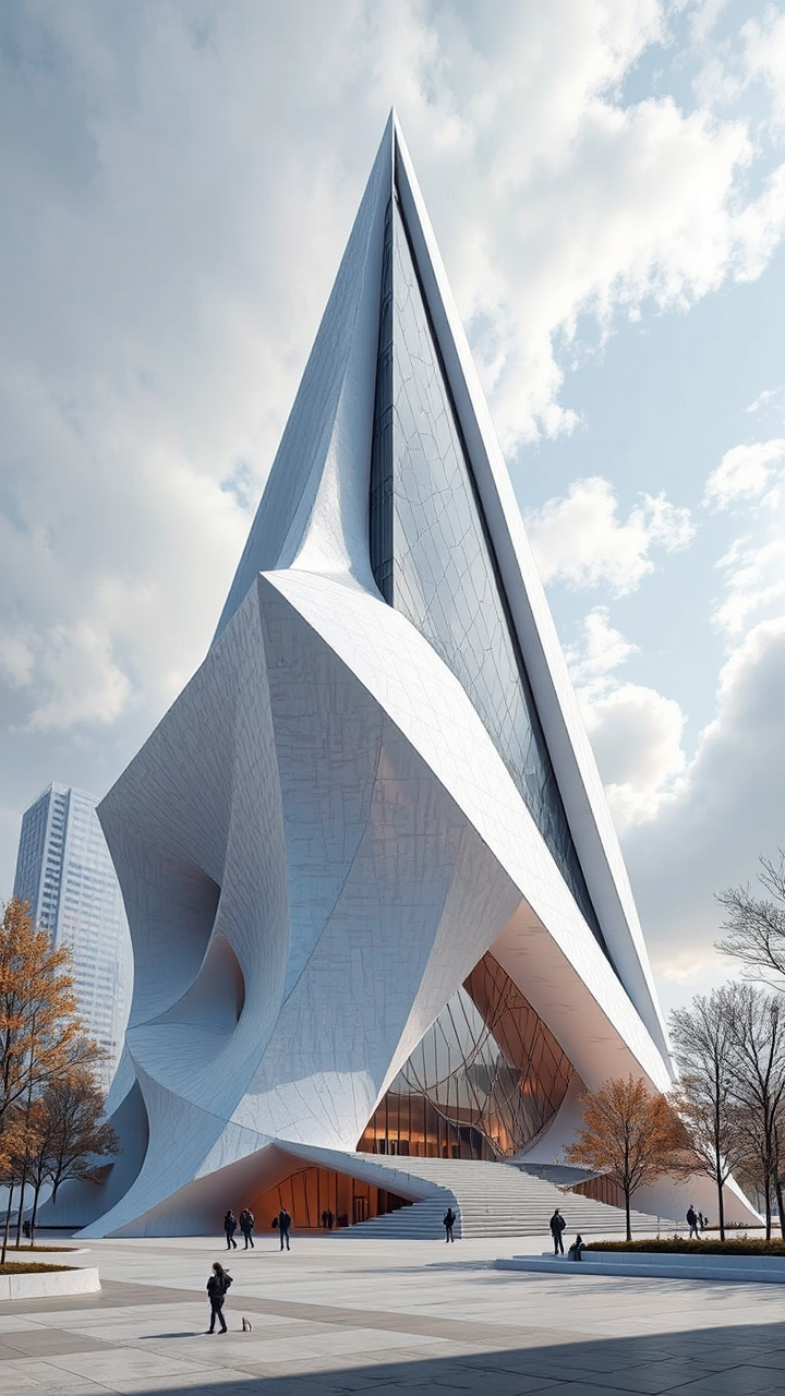 Triangular structure atop a