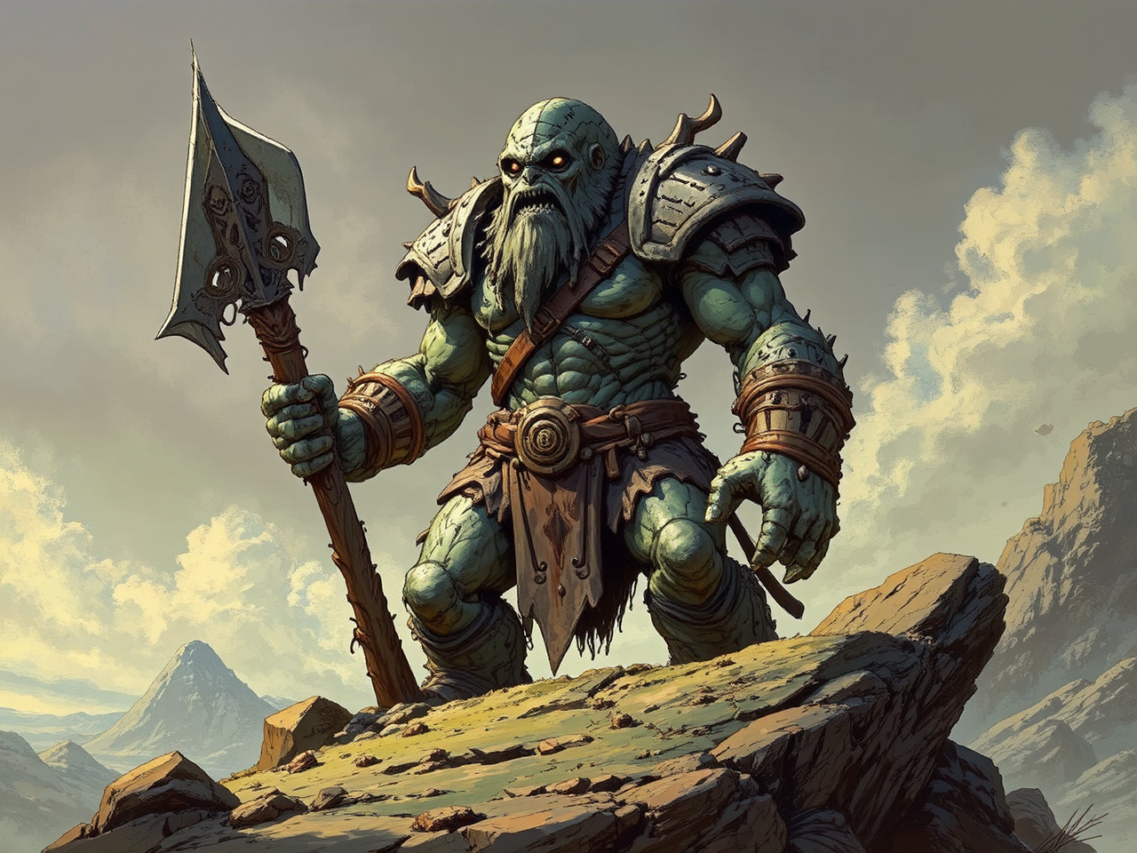 A mystical creature stands