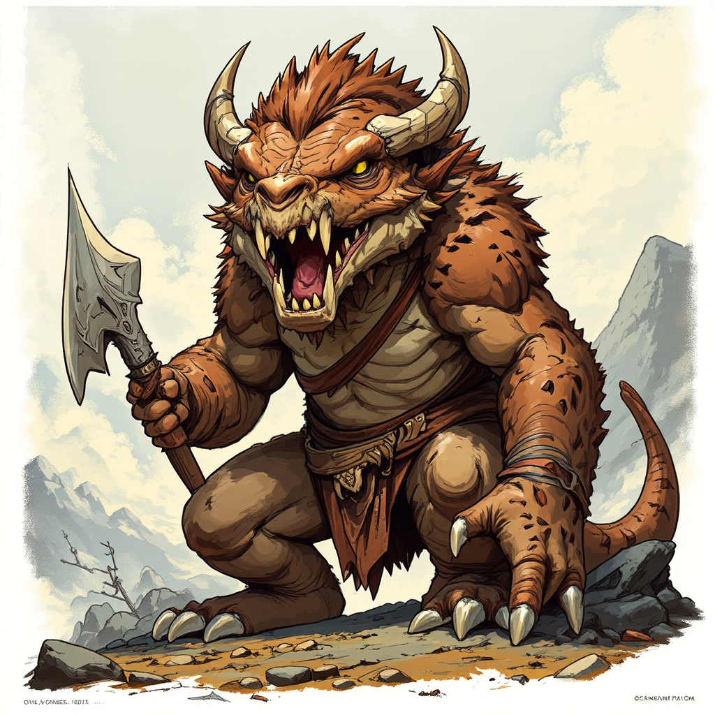 A mythical creature attacks