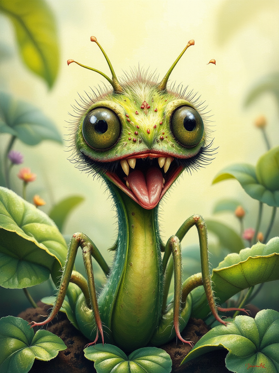 Venus flytrap with cute