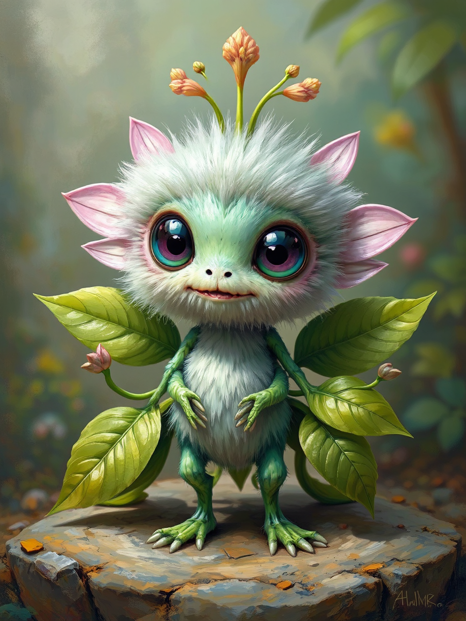 Unusual anthropomorphic alien creature.