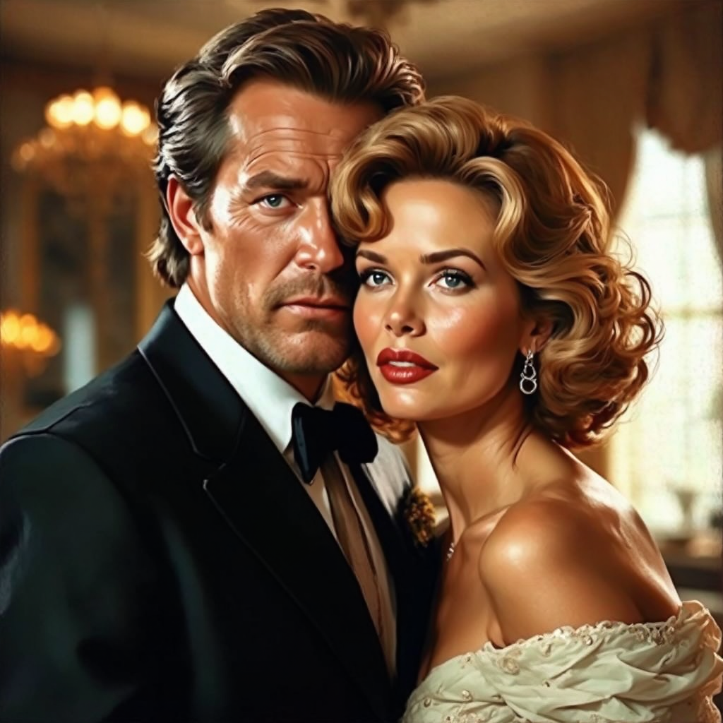 Faye Dunaway and Warren