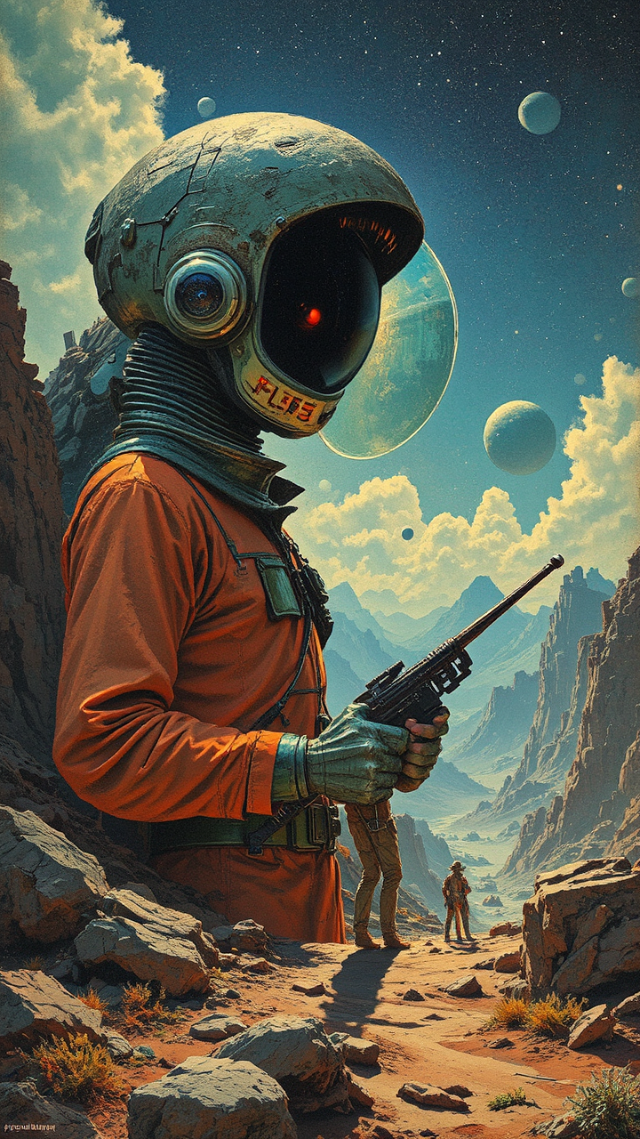 Alien creature in dark