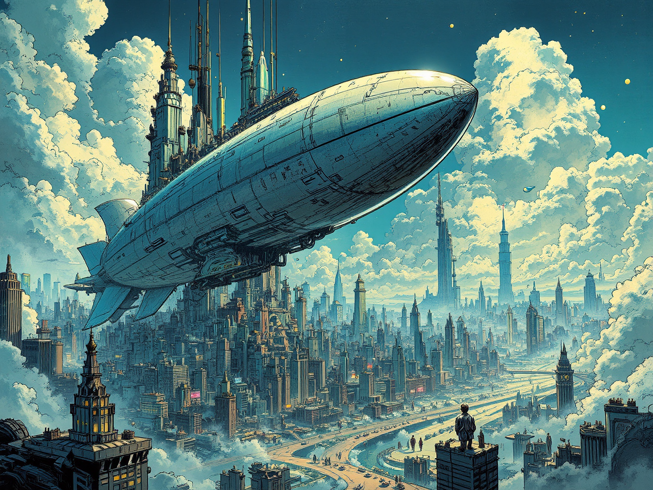 City in a futuristic