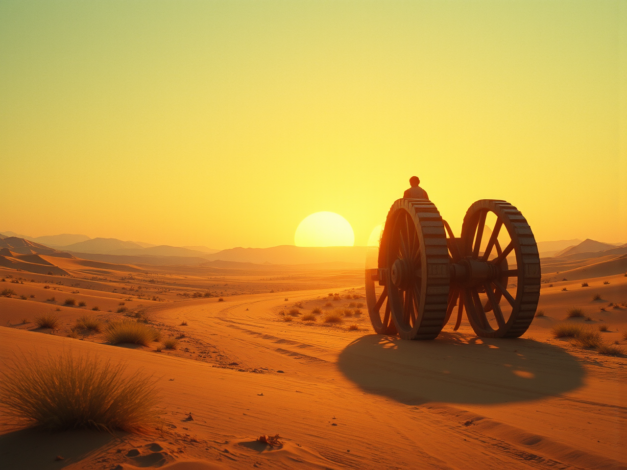 Giant wheels rolling towards