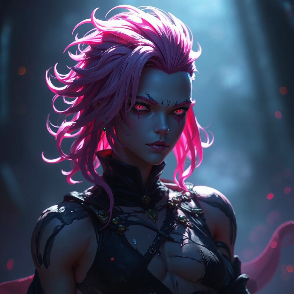 Half-body shot of Hisoka.