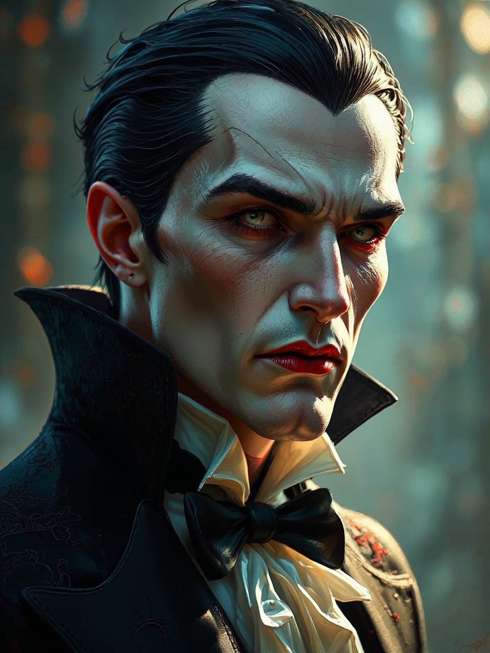 Handsome vampire in ultra