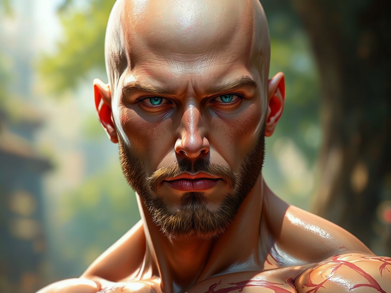 Handsome man in ultra-realistic