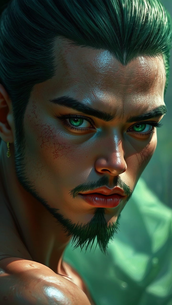 Handsome man with sword.