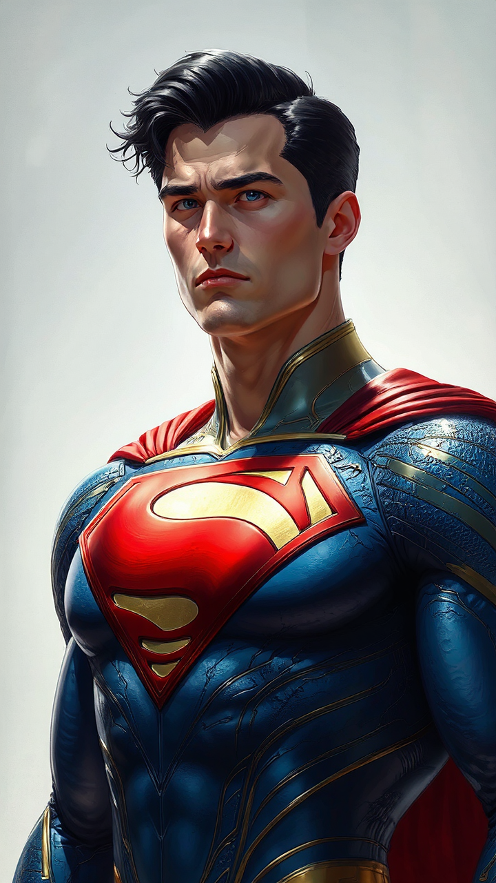 Ultra-realistic Superman in a