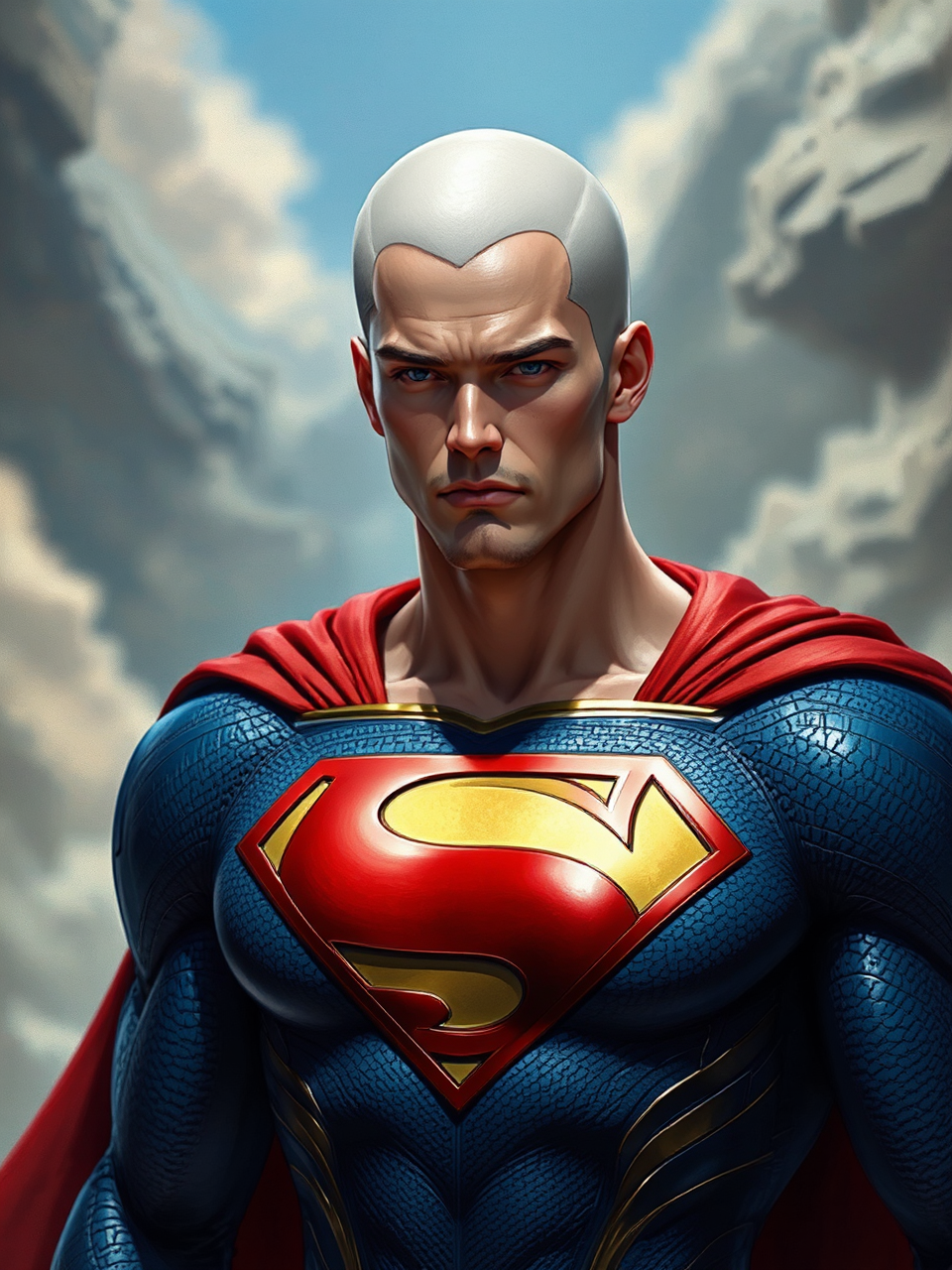 Handsome man in Superman