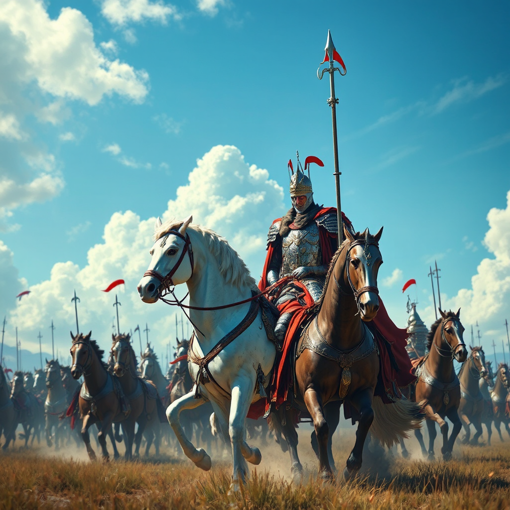 Horses and knights in