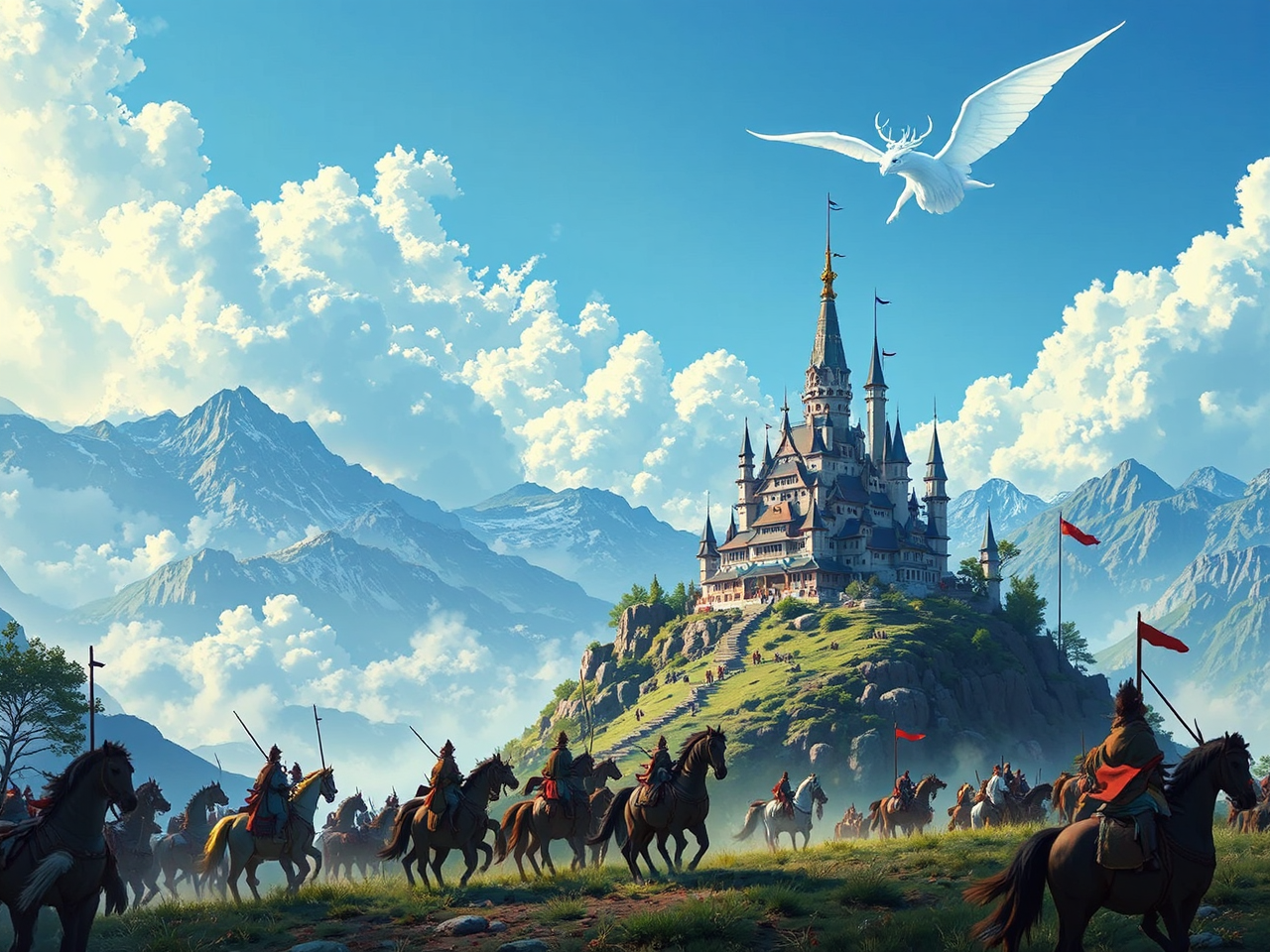 Fantasy medieval kingdom with