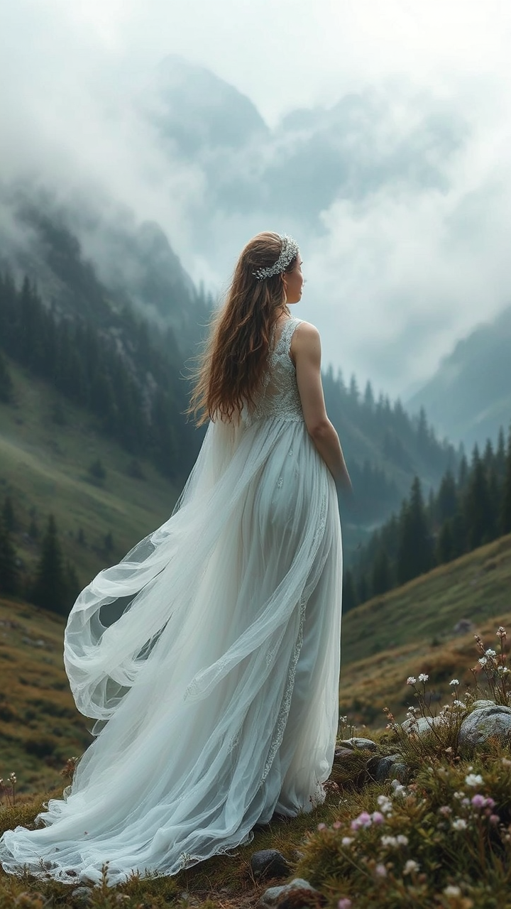 Ethereal goddess in a