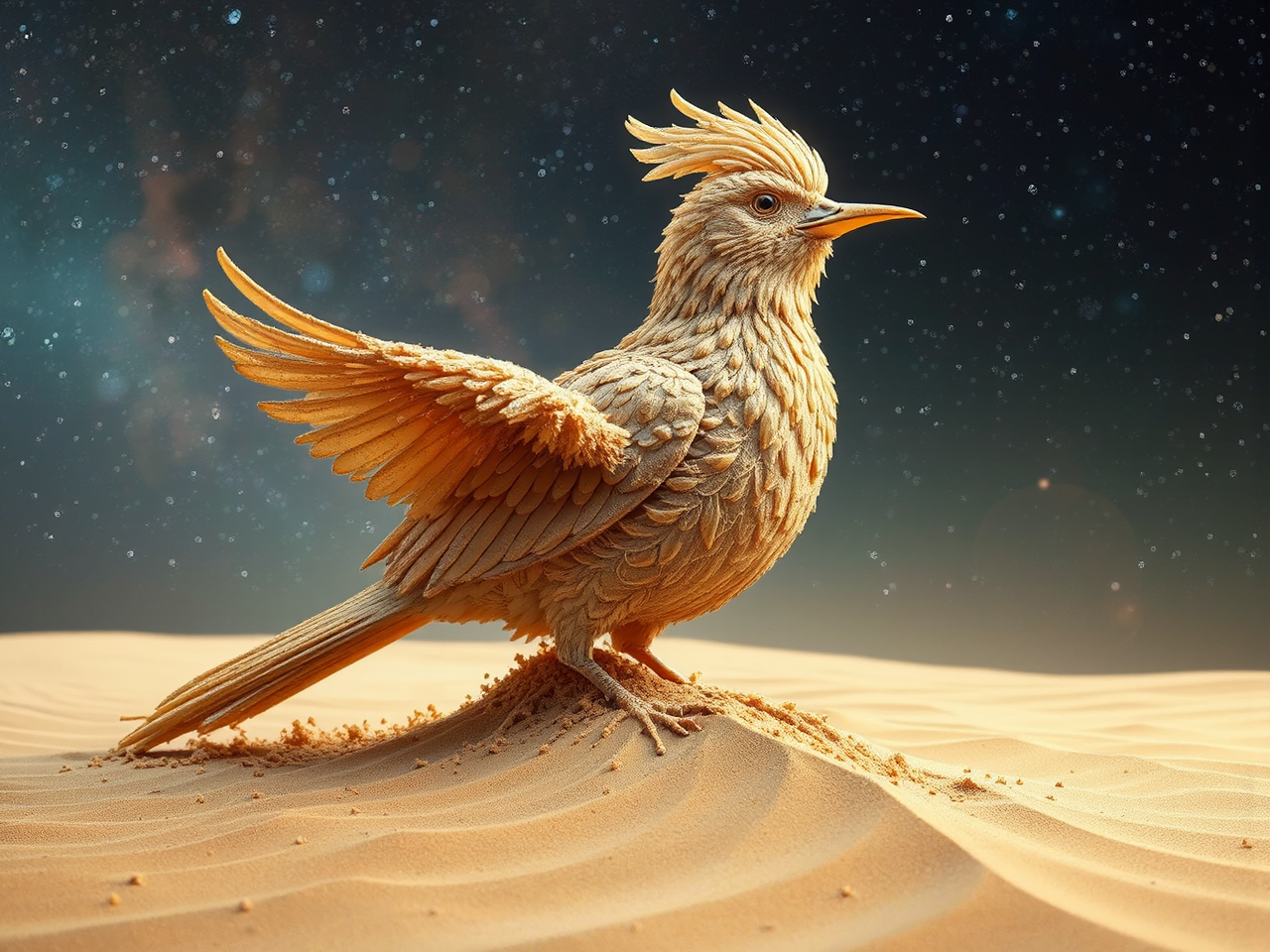 Majestic bird made of