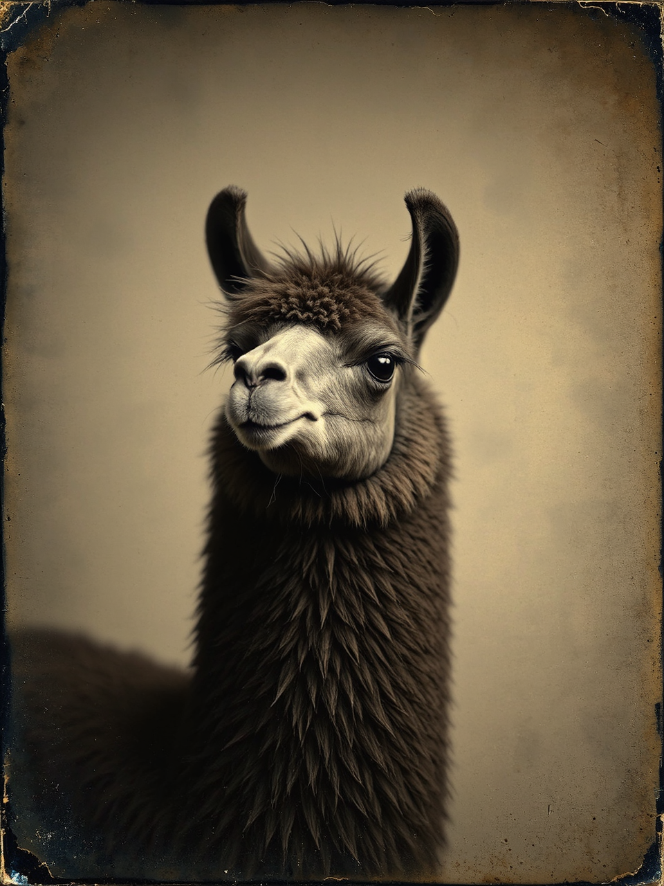 Llama in an old